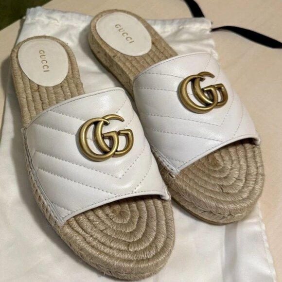 Gucci Shoes - Gucci GG Espadrille Sandals Size 39 - New with Box & Dust Bag